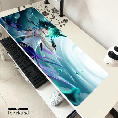 Anime Genshin Impact Mouse Pad Art Hot Sales Gamer Speed Mice Retail Large Rubber Mousepad Size for 30*90cm/30*70cm