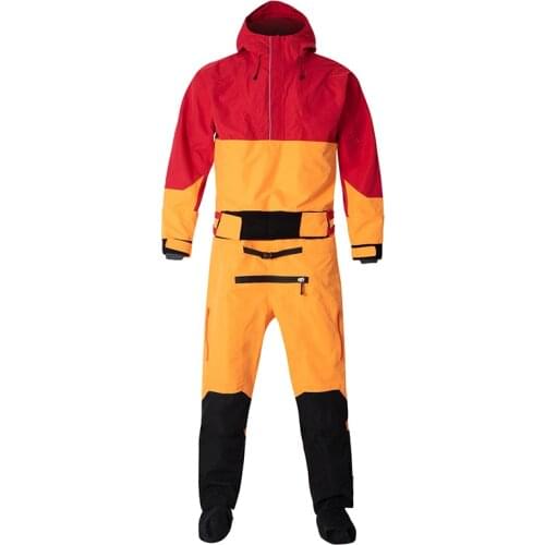 Kayak Drysuit Waterproof Fabric Rubber Drysuit For Kayak Surfing Diving Rafting 3-Layer One Piece With Socks DM27