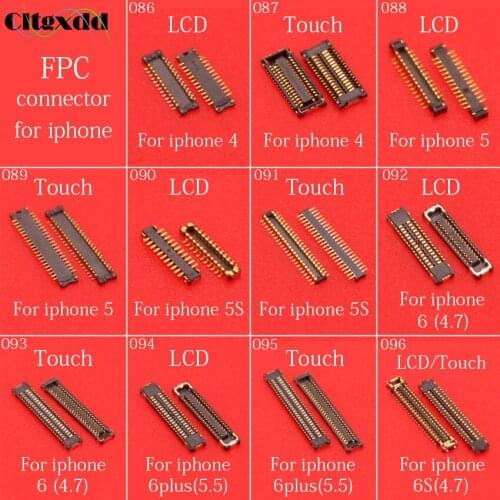 Cltgxdd For iPhone 4 4s 5 5s 6 6plus 6s LCD Screen Digitizer /Touch Screen Display FPC connector on motherboard mainboard