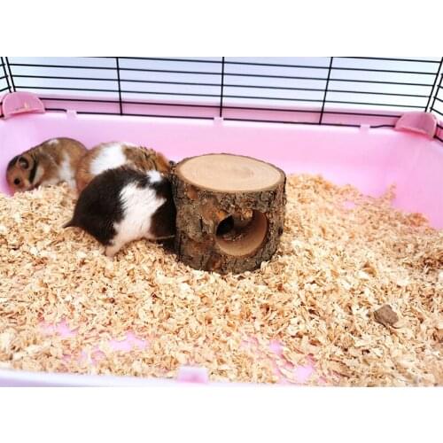 Wooden Hamster Tunnel Exercise Tube Chew Toy For Rabbit Guinea Pig Hamster Molar Toy Pet Supplies