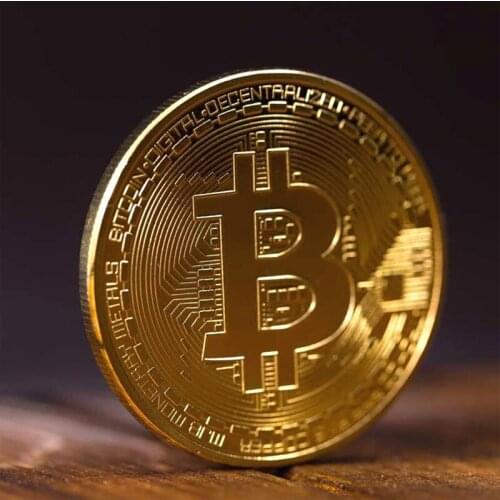 Physical Metal Antique Imitation Silver Coins BIT Coin Art Collection Gold Plated Physical Bitcoins Bitcoin BTC with Case Gifts