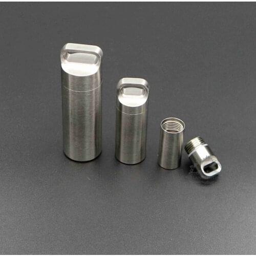 Stainless steel seal cremation bottle perfume holder ash wish vial pendant charm EDC medicine tablet storage box DIY 1800401-2
