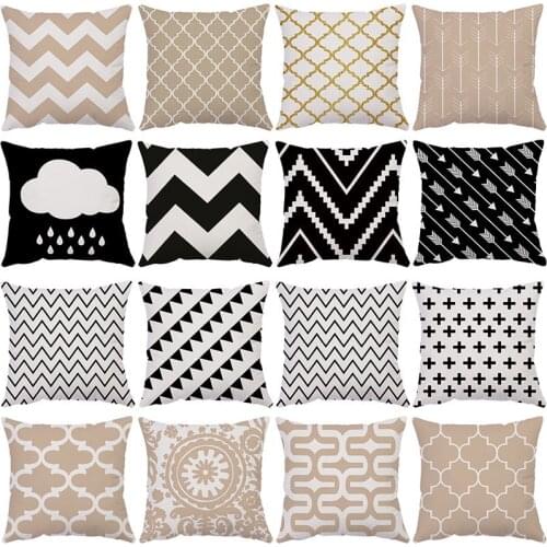 Printing Flannel Pillow Cover Modern Minimalist Car Cushion Cover Home Seat Cushion Cover Sofa Cushion Cover 45x45cm home decor