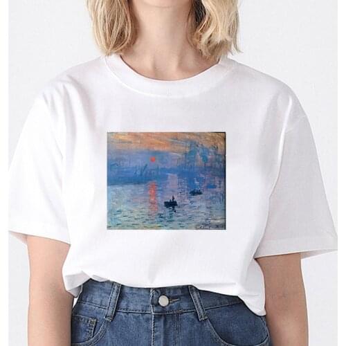 OilPainting Tshirt women Graphic Tees T-shirt Punk Clothes Fashion Woman TShirts Harajuku Aesthetic Cute Funny Tshirt