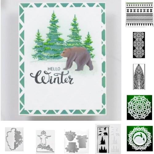 Halloween Christmas Tree Flower Pumpkin Lantern Metal Cutting Dies Scrapbook Diary Decoration Stencil Embossing Template Album