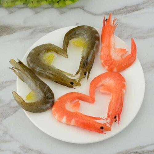 050 Simulation shrimp model lobster simulation food model hotel furnishings fake shrimp 8*4.5*1.5cm