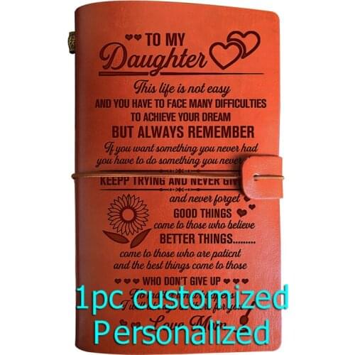 Engraved Leather journal personalized gifts to my husband BJ308 Customized Notebook A5 Dropshipping Supplier US Store Diary