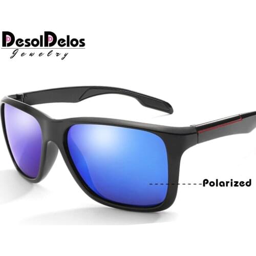 Men Polarized Sun Glasses UV400 Black Frame Plastic Sunglasses Women Oval Driving Sport Glasses Gafas De Sol G064