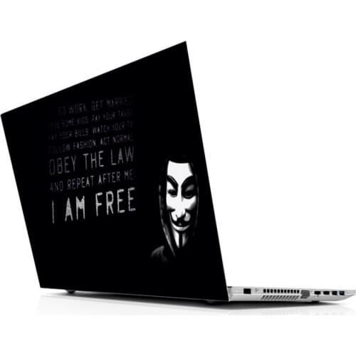 Sticker Masters I Am Free Laptop Sticker universal laptop skin for 13 14 15 15.6 16 17 19 "inc notebook decal for Mac, asus, HP, Acer