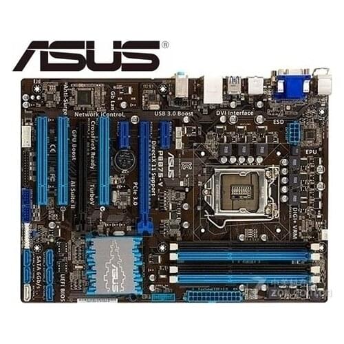 Desktop motherboard for ASUS P8B75-V DDR3 LGA 1155 for I3 15 17 CPU SATA III USB3.0 32GB B75 used motherboard boards on sales