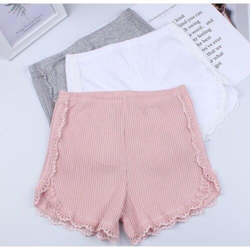 Girls underwear cotton thread lace three-point pants female leggings slim anti-glare safety pants
