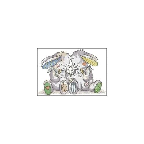 NN xiaoyi cotton self-matching cross stitch Cross stitch RS cotton comes with no prints Patched rabbit (48)