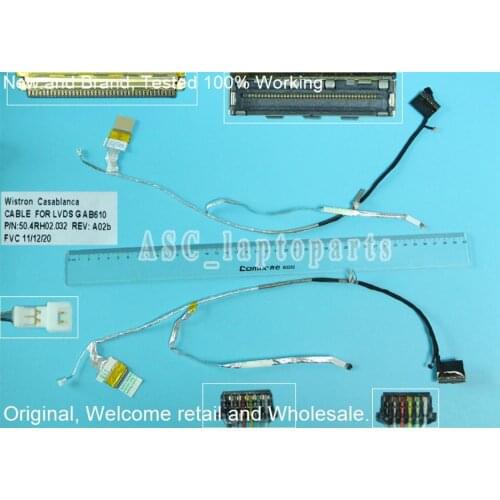 NEW LCD LED Video Flex Cable For HP Pavilion DV6-6000 Dv6-6b40s Series with Cam, B2995050G00004 50.4RH02.032 50.4RH02.002