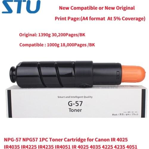 NPG-57 NPG57 1PC Original or Compatible Toner Cartridge for Canon IR4025 IR4035 IR4225 IR4235 IR4051 IR 4025 4035 4225 4235 4051