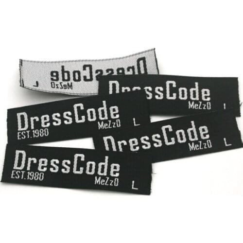 Wholesale customized garment shoe labels/woven labels/main label/embroidered tag straight cut 1000pcs WSC-001