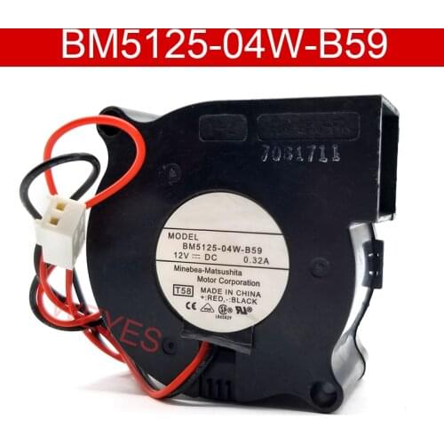 Original For bm5125-04w-b50 BM5125-04W-B59 5025 5cm 12v 0.32a drum wind machine worm gear fan