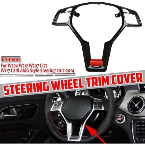 Car Steering Wheel Frame Trim Cover for Mercedes-Benz A C E GLA CLA CLS Class W176 W117 W204 W212 X156 C117 AMG Style
