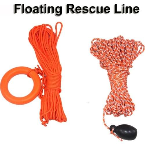 Durable Water Floating Rescue Rope Reflective Rope Safety Rope Safety Swimming Buoy Life Saving Rope for Boating Swimming Tools