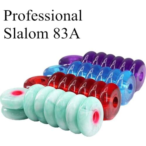 Fruit Trasparent Inline Speed Skates Wheel with 83A Slalom Wheels 72mm 76mm 80mm Roller Skate Rodas for FSK Free KSJ WFSC HV HL