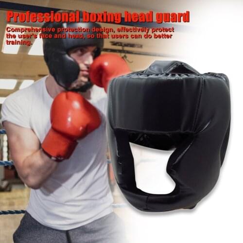 Kick Boxing Helmet for Men Women Adults Adjustable PU Sponge Karate Muay Thai Head Protector Training Headgear Equipment