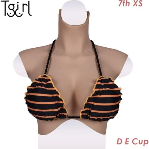 7th Generation Version Silicone XS Size Breast Forms No Oil Fit for Crossdressers Dragqueen Transgenders D E CUP