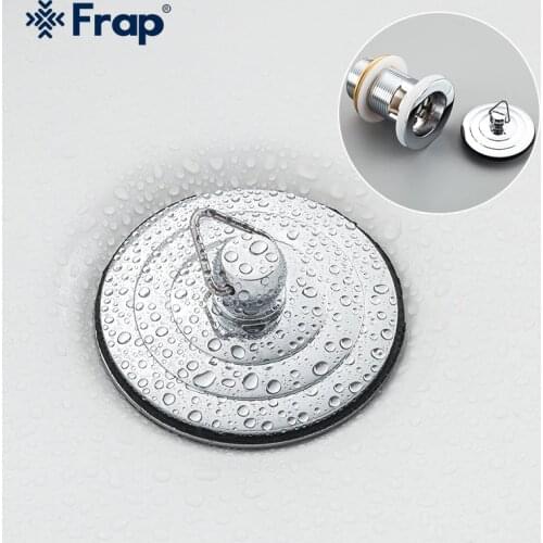 Frap Bathroom Basin Sink Brass Drain With Overflow Kitchen Bath Drain Stopper No Hole Drain Stopper Bathtub F64