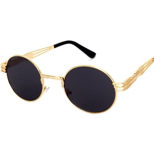 New Retro Steampunk Men Sunglasses Fashion Women Vintage Coating Reflective Round Circle Unisex Eyewear For Female Masculino Sol