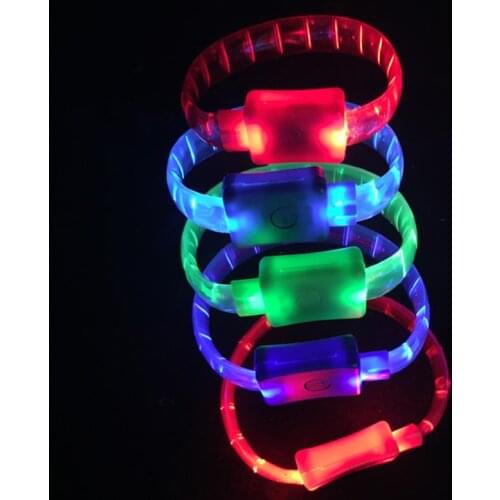 LED Bracelet Glowing Cartoon Luminous Toy Bracelet Colorful RGB Light Up Toys For Holiday Party Disco Decoration LED Party Toys