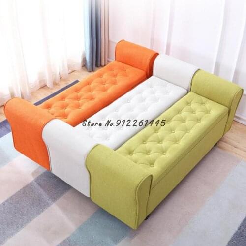 Cloth storage for shoes stool type shoe cabinet Nordic bed end storage sofa stool rectangular clothing store rest stool box