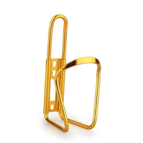 Bike Bicycle Cycling Mountain Sport Water Bottle Aluminum Cage Holder Gold