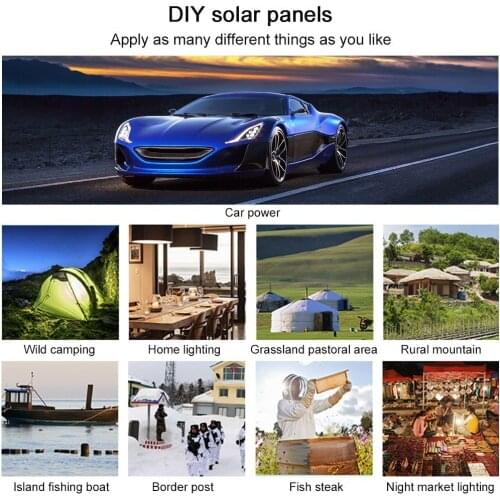 High Conversion Rate Car Solar Panel 6V 6W Polycrystalline Silicon Solar Panel Drop shipping