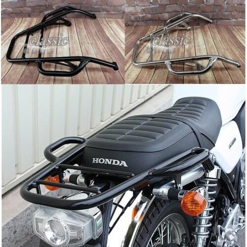 Rear Cargo Luggage Rack w/ Passenger Grab for Honda CB1100 EX RS 2014 2015 2016 2017 2018 2019 2020 2021 14-21 Black Chrome