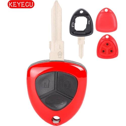 Keyecu Replacement Remote Key Shell Case Fob 3 Button for Ferrari F430 2005-2009