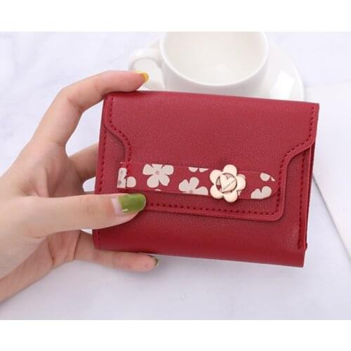 Women Small Wallets with Soft Leather Short Pure Color Coin Purses Simple Card Case for Female Girls Money Bags monedero mujer