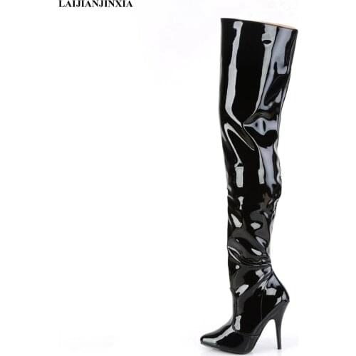 LAIJIANJINXIA Girls Shoes Over the knee Boots Womens Platform 12CM High Heel Dance Shoes Sexy Clubbing Pole Dancing Boots