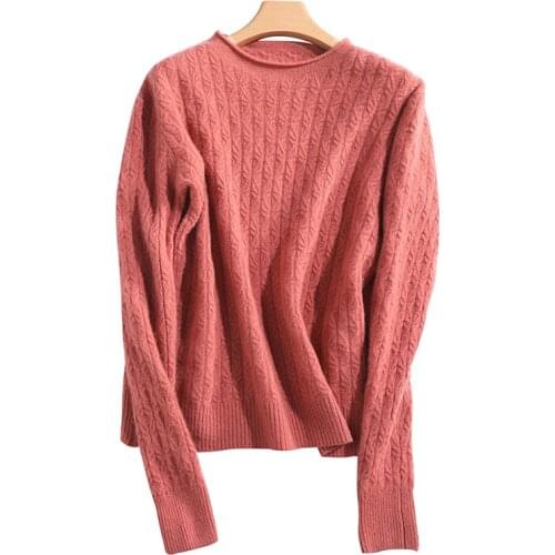 Women Sweaters Oneck Printing Knitting Pullovers Femme Long Sleeve Merino Wool Autumn Winter Cashmere Sweater Women Jumper