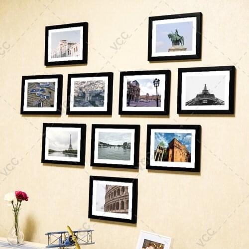 10 Pcs Wooden Photo Frame For Pictures Wall Picture Frames Decor For Photo Wood Pictures Frames Photo Frames On The Wall