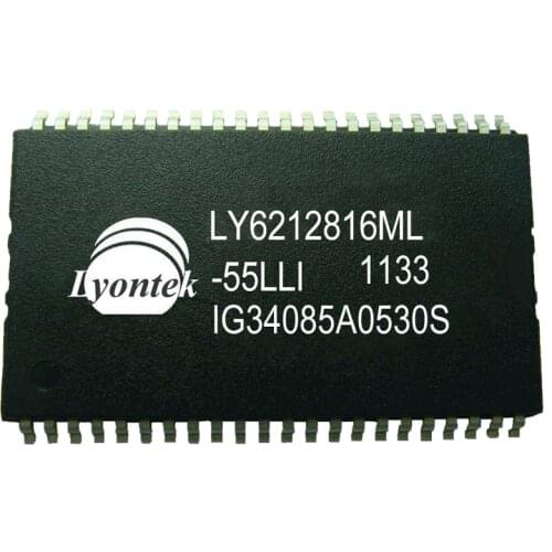 20pcs New Original LY6212816ML-55LLI 2M Low Power SRAM 128K x 16 TSOPII(44) 55ns 4.5 to 5.5V -40~85°C