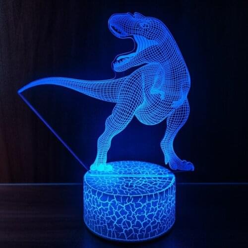 3D LED night light Jurassic Dinosaur Series creative remote control lamp Toy Children Christmas gift