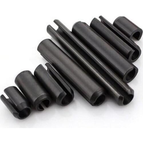 5Pcs M6 Elastic circle column Cylindrical Locating Hollow pins Cotter pin 12mm-30mm Length black