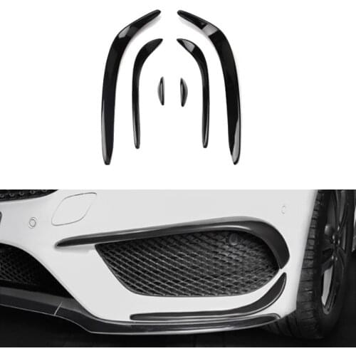 Car Front Bumper Spoiler Splitter Cover Fog Light Splitter Trim for Mercedes Benz C Class W205 2015-2019