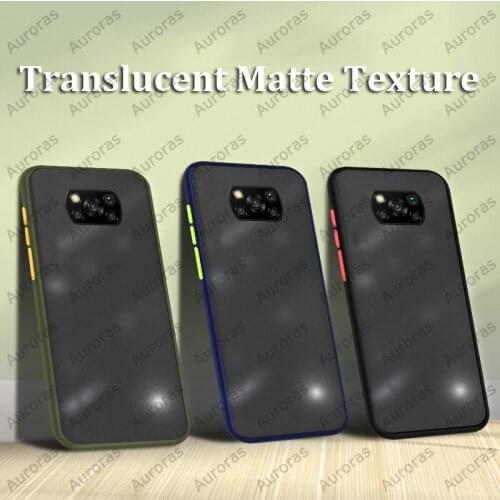 Auroras Case For Xiaomi Poco X3 Pro Cover Translucent Skin Matte Hard Cover For Poco F3 Shockproof Case