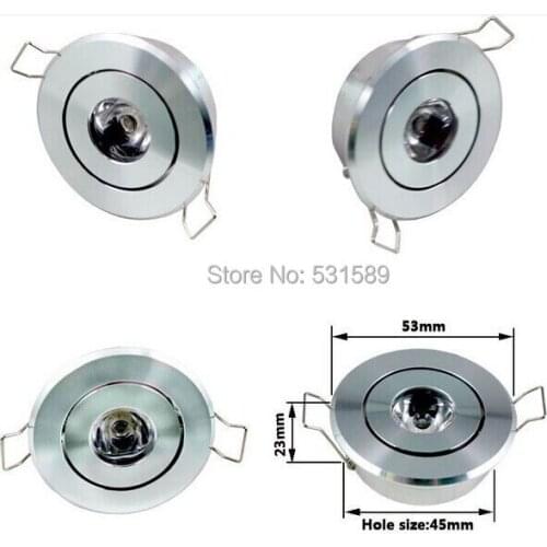 DHL 50pcs/lot LED 1w/3W No dimmable/dimmable led downlight Aluminum Material Exhibition light display lamp 110-220V