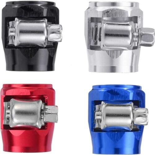 AN6 Hex Hose Finisher Clamp With Screw Band Hose End Cover Fitting Adapter Connector