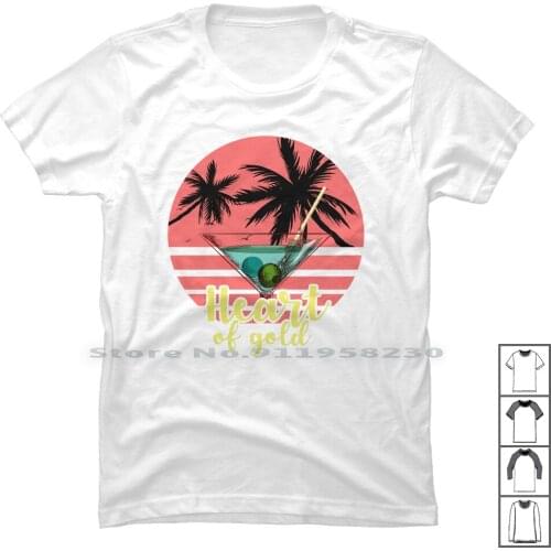 Hart Of Gold T Shirt 100% Cotton Margarita Sunshine Holiday Shine Tree Rita Gold Sun Sea Old Hot Day