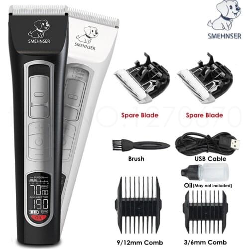 Dog Clipper Pet Cat Hair Clippers Professional Grooming Set Battery Dsiplay Electrical Dog Trimmer Rechargeable Haircut Machine