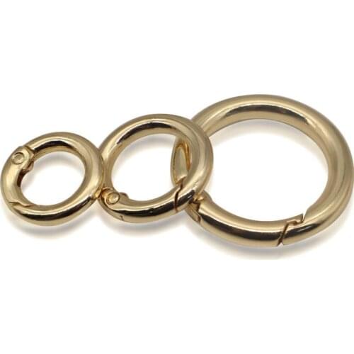 Metal Spring Gate O Ring Openable Keyring Leather Bag Belt Strap Buckle Dog Chain Snap Clasp Clip Trigger Luggage Leathercraft