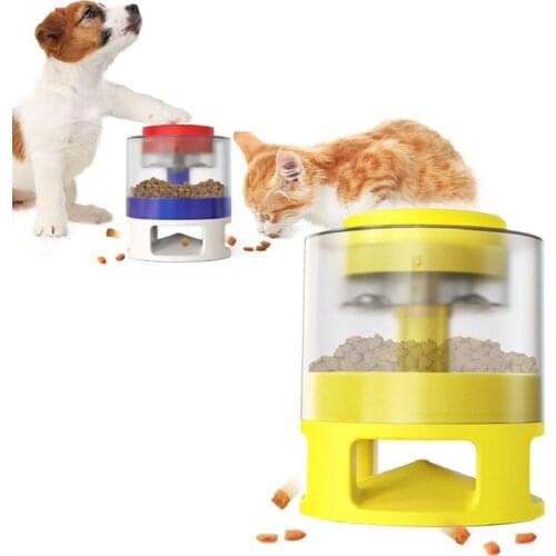 Pet Feeding Bowl Puzzle Dog Toys Slow Food Dispenser Interactive Training Dogs Bowl Nonslip Catapult Leaking Device Pet Supplies