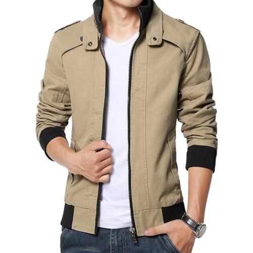 2017 New Sale High Quality Mens Casual Jackets Slim Fit Jacket Coat Men Cotton Jacket Military Cloth Male Coat Size M-5XL