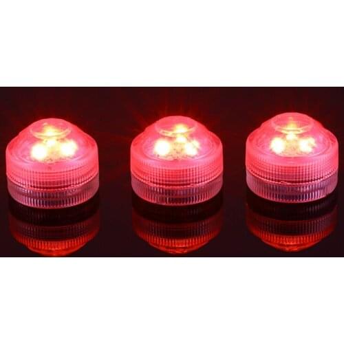 NEW!!! Super Bright Triple LEDs Tealight Submersible Led Light Waterproof Wedding Xmas Valentine Party Centerpiece Decoration